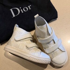 Dior Kids Cream Velcro Sneakers